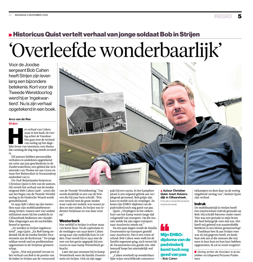 Christian Quist vertelt het verhaal van Holocaust overlevende Bob Cahen.